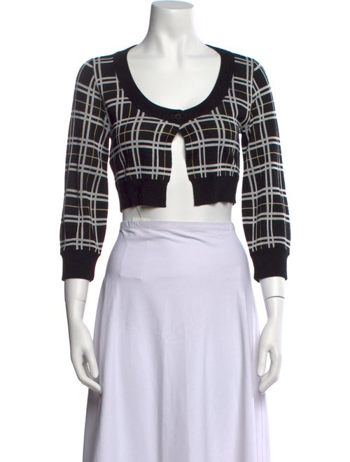 Marni Virgin Wool Plaid Print Sweater