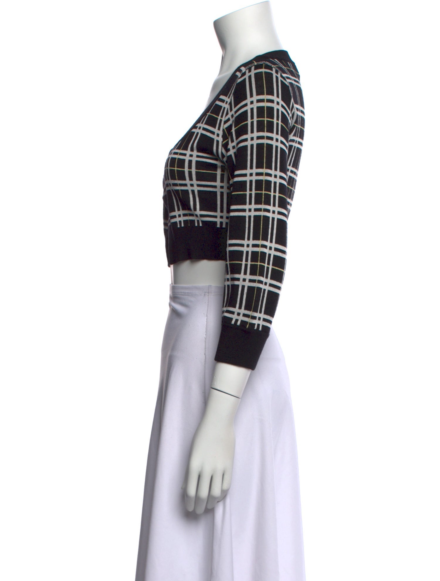 Marni Virgin Wool Plaid Print Sweater