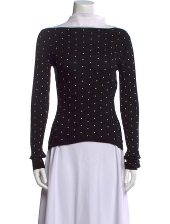 Marni Polka Dot Print Turtleneck Top