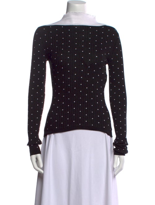 Marni Polka Dot Print Turtleneck Top