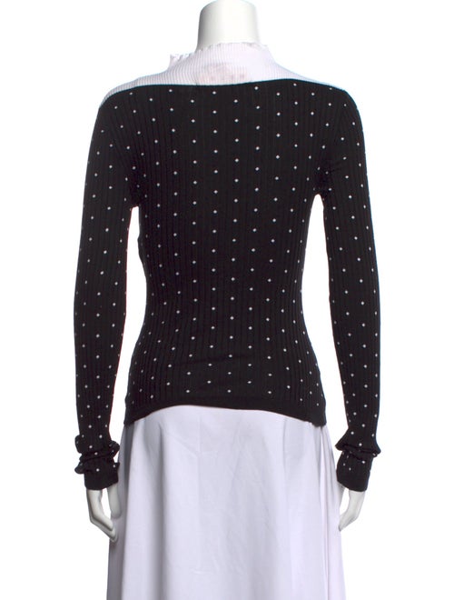 Marni Polka Dot Print Turtleneck Top