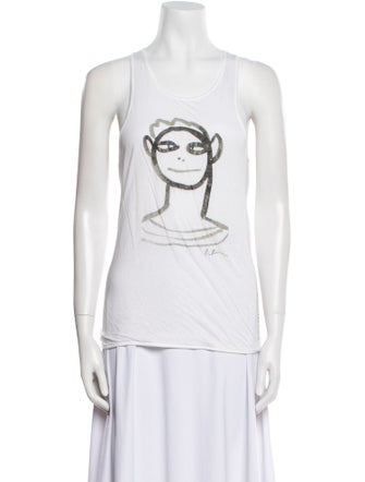 Marni Graphic Print Scoop Neck Top