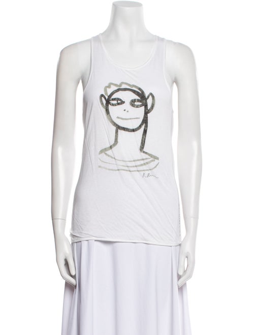 Marni Graphic Print Scoop Neck Top