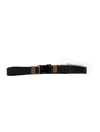 Marni Skinny Leather Trim Embellishment Belt