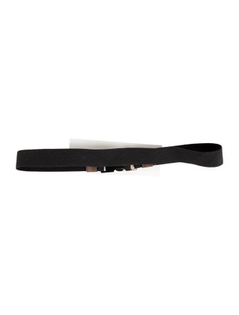 Marni Skinny Leather Trim Embellishment Belt