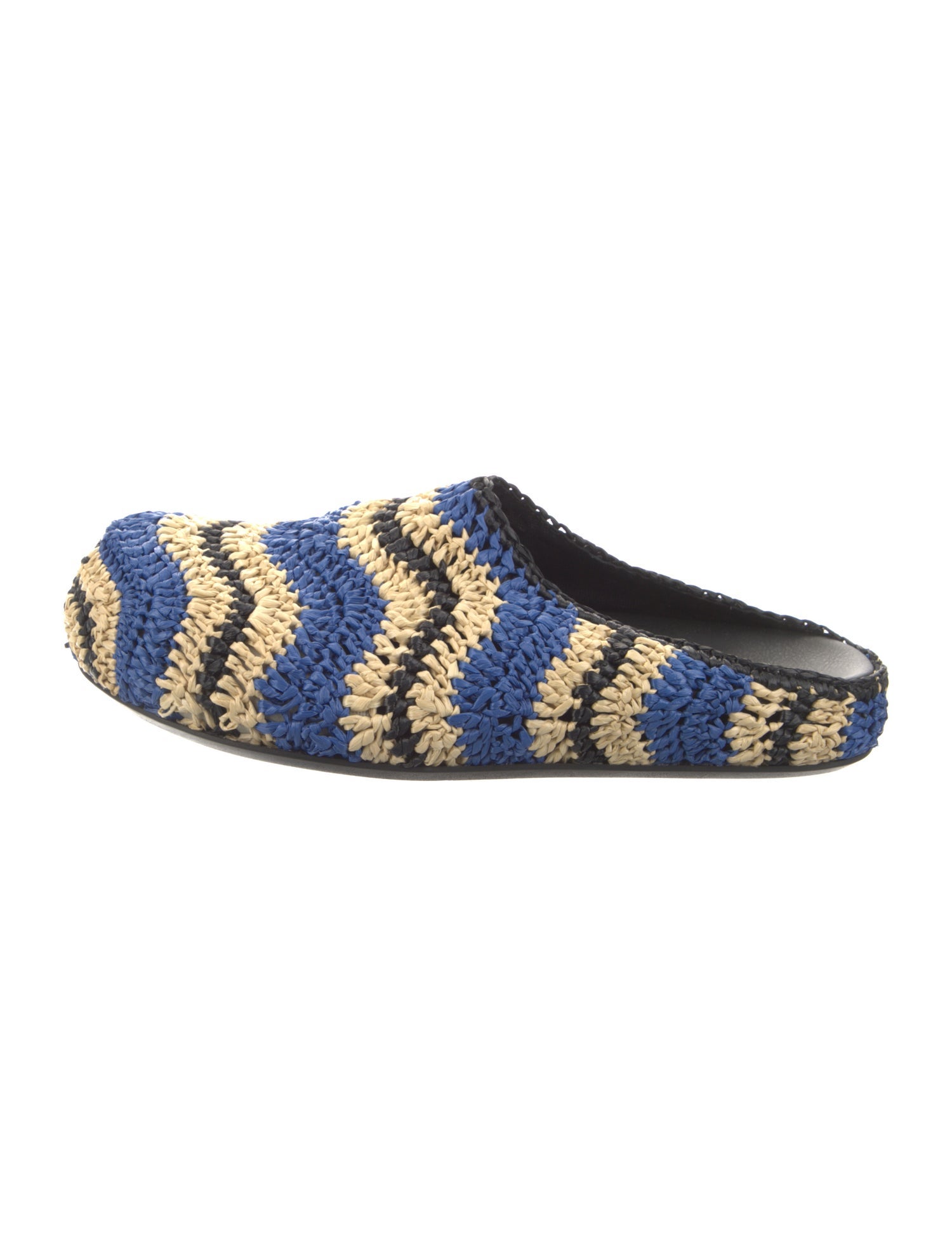 Marni Raffia Striped Mules
