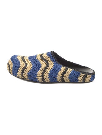 Marni Raffia Striped Mules