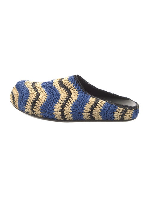 Marni Raffia Striped Mules