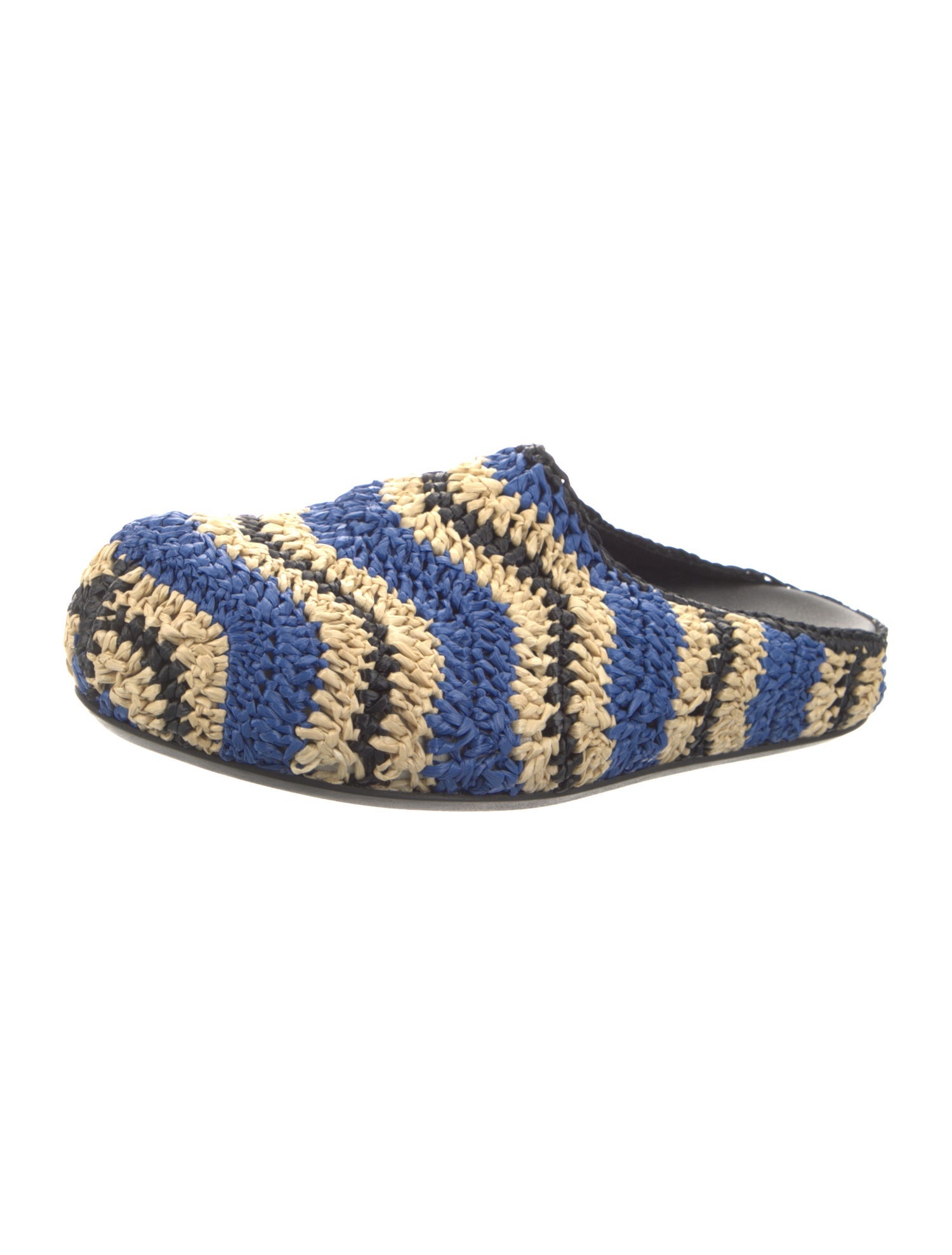 Marni Raffia Striped Mules
