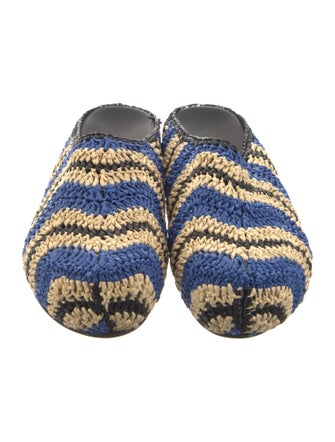 Marni Raffia Striped Mules