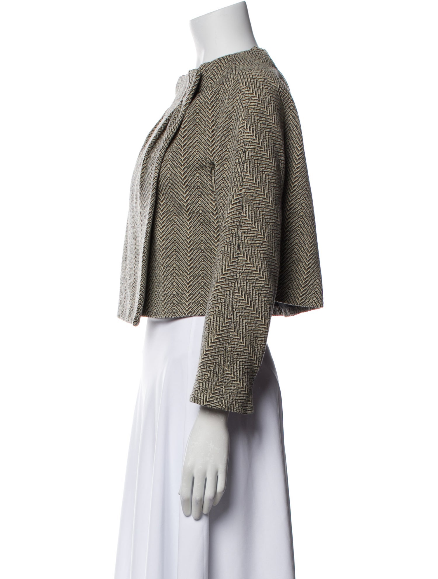 Marni Wool Tweed Pattern Evening Jacket