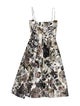 Marni Floral Print Midi Length Dress