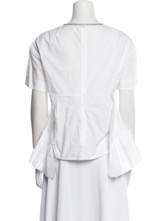 Marni Crew Neck Short Sleeve Crop Top