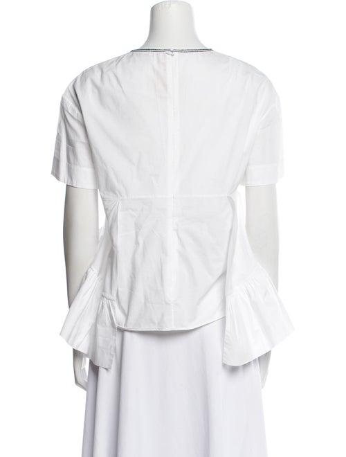 Marni Crew Neck Short Sleeve Crop Top