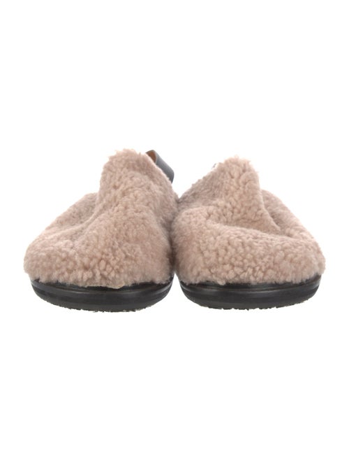 Marni Shearling Colorblock Pattern Slingback Flats