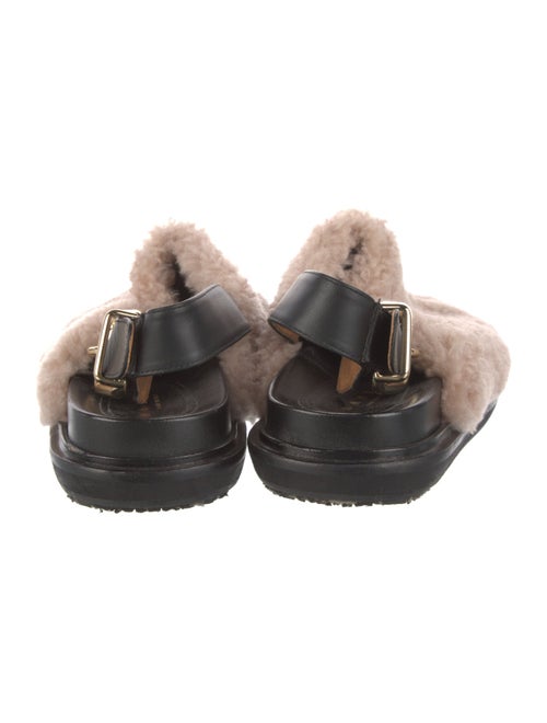 Marni Shearling Colorblock Pattern Slingback Flats