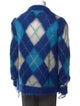 Marni Mohair Plaid Print Cardigan