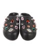 Marni Leather Crystal Embellishments Mules