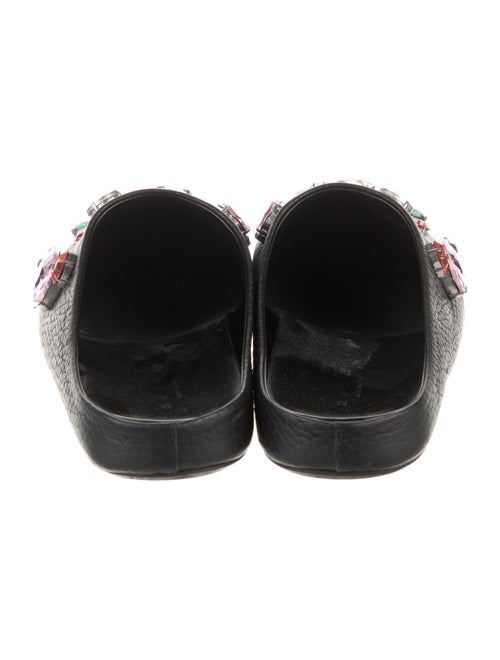 Marni Leather Crystal Embellishments Mules