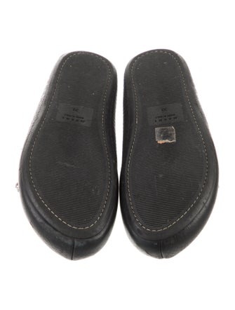 Marni Leather Crystal Embellishments Mules