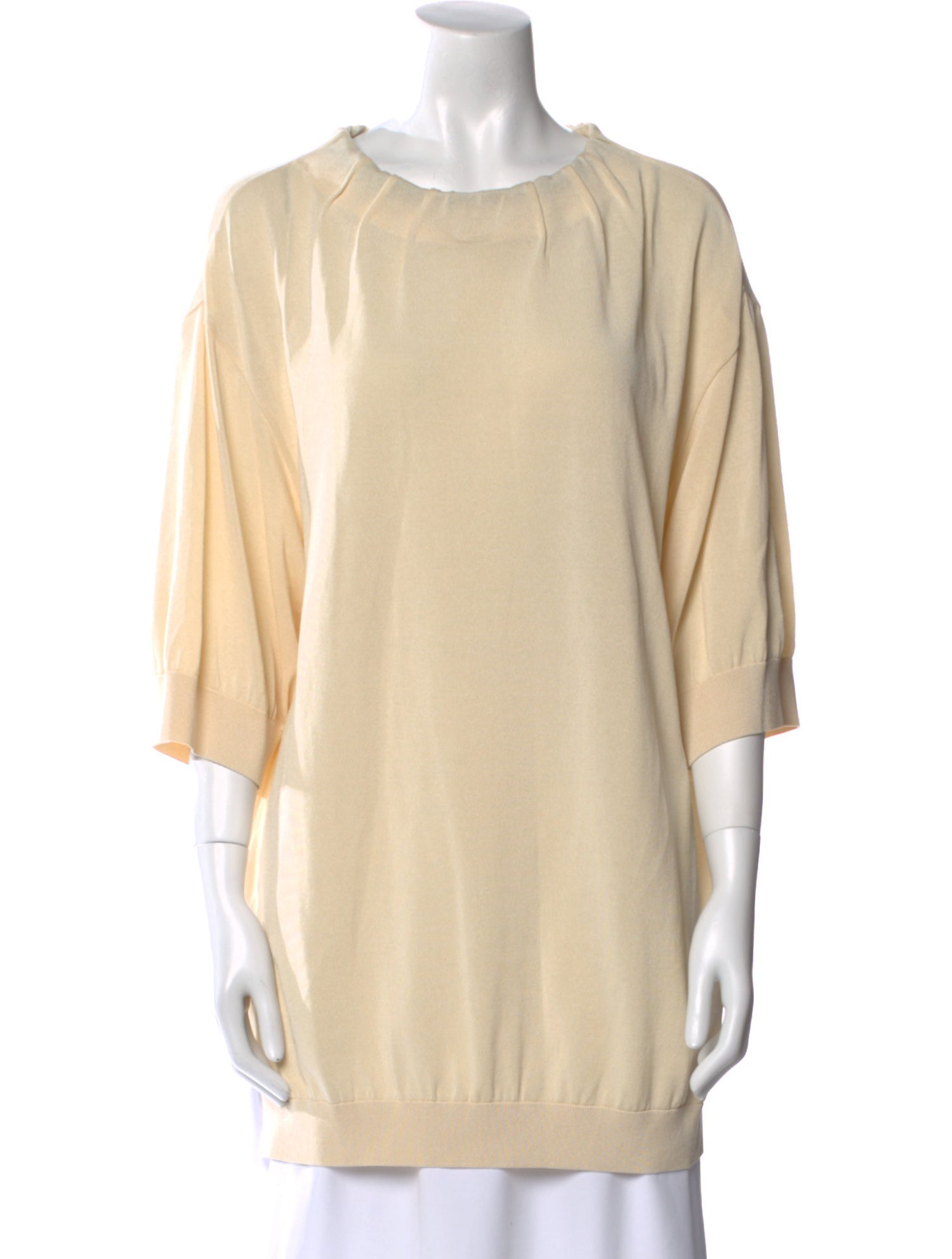 Marni Scoop Neck Three-Quarter Sleeve Tunic