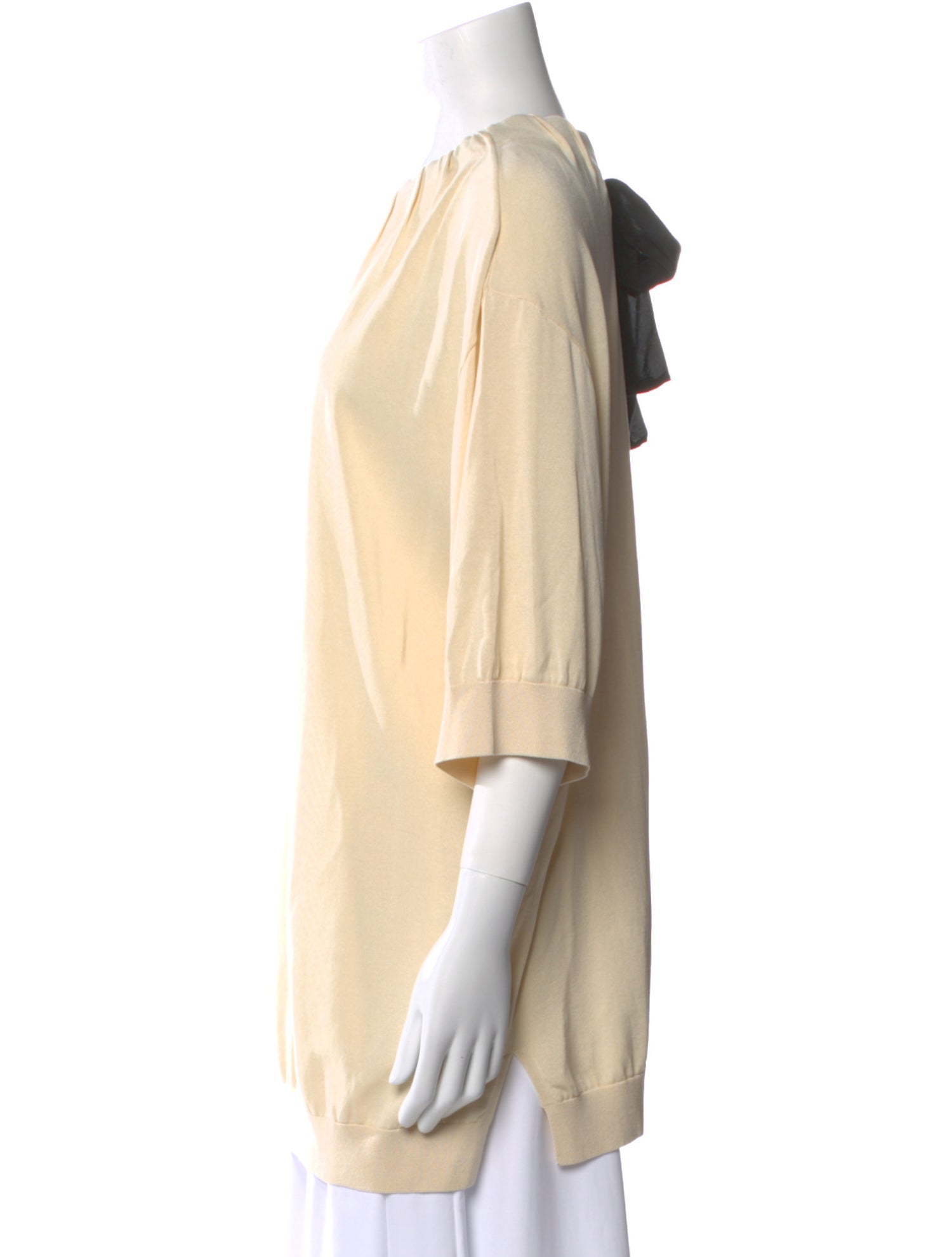 Marni Scoop Neck Three-Quarter Sleeve Tunic