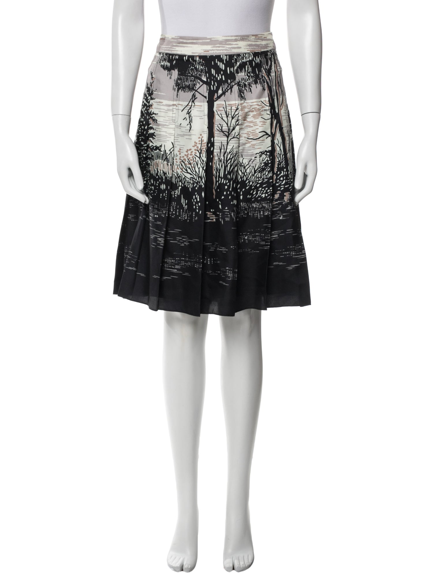 Marni Silk Knee-Length Skirt