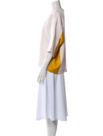 Marni Bateau Neckline Three-Quarter Sleeve Blouse