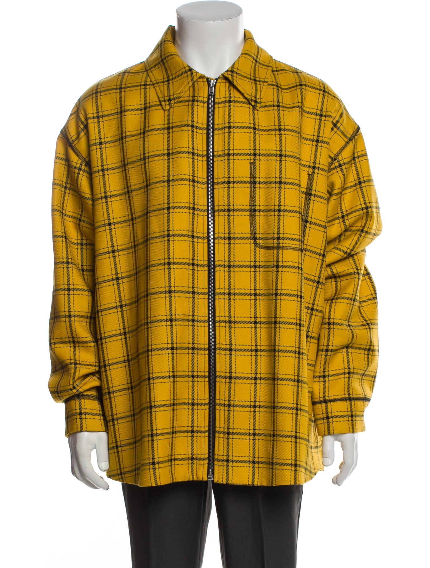 Marni Wool Plaid Print Trucker Jacket