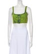 Marni Square Neckline Sleeveless Crop Top