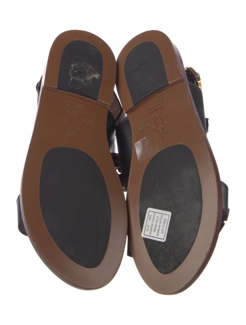 Marni Leather Crystal Embellishments Gladiator Sandals