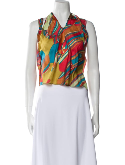 Marni Silk Printed Crop Top