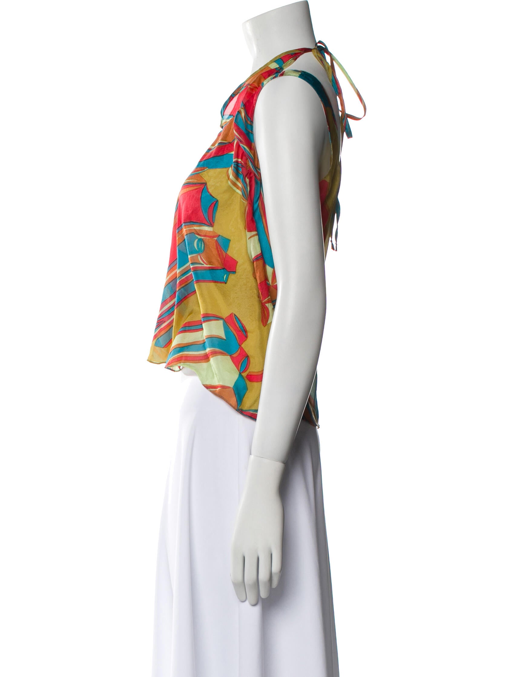 Marni Silk Printed Crop Top