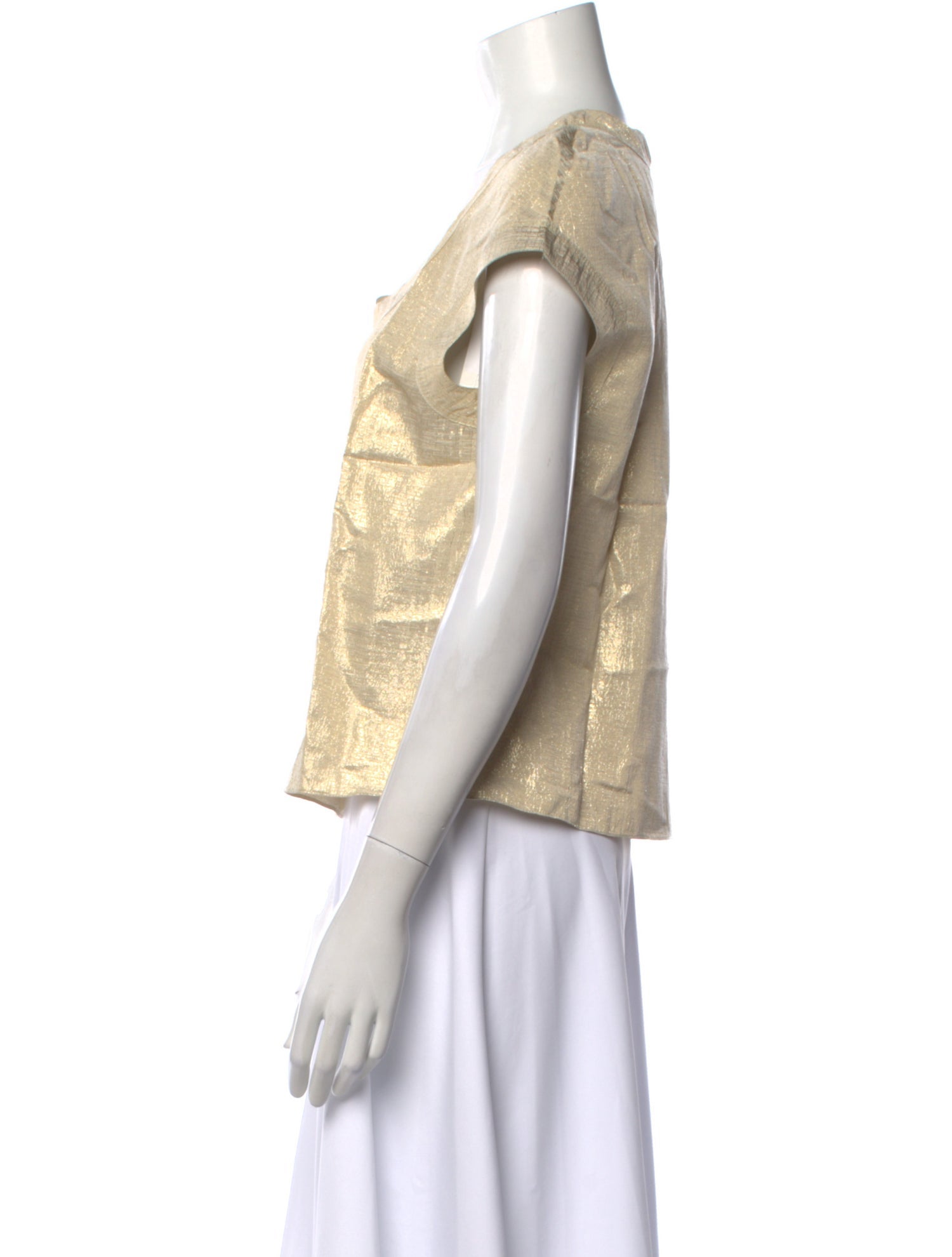 Marni Silk Square Neckline Top