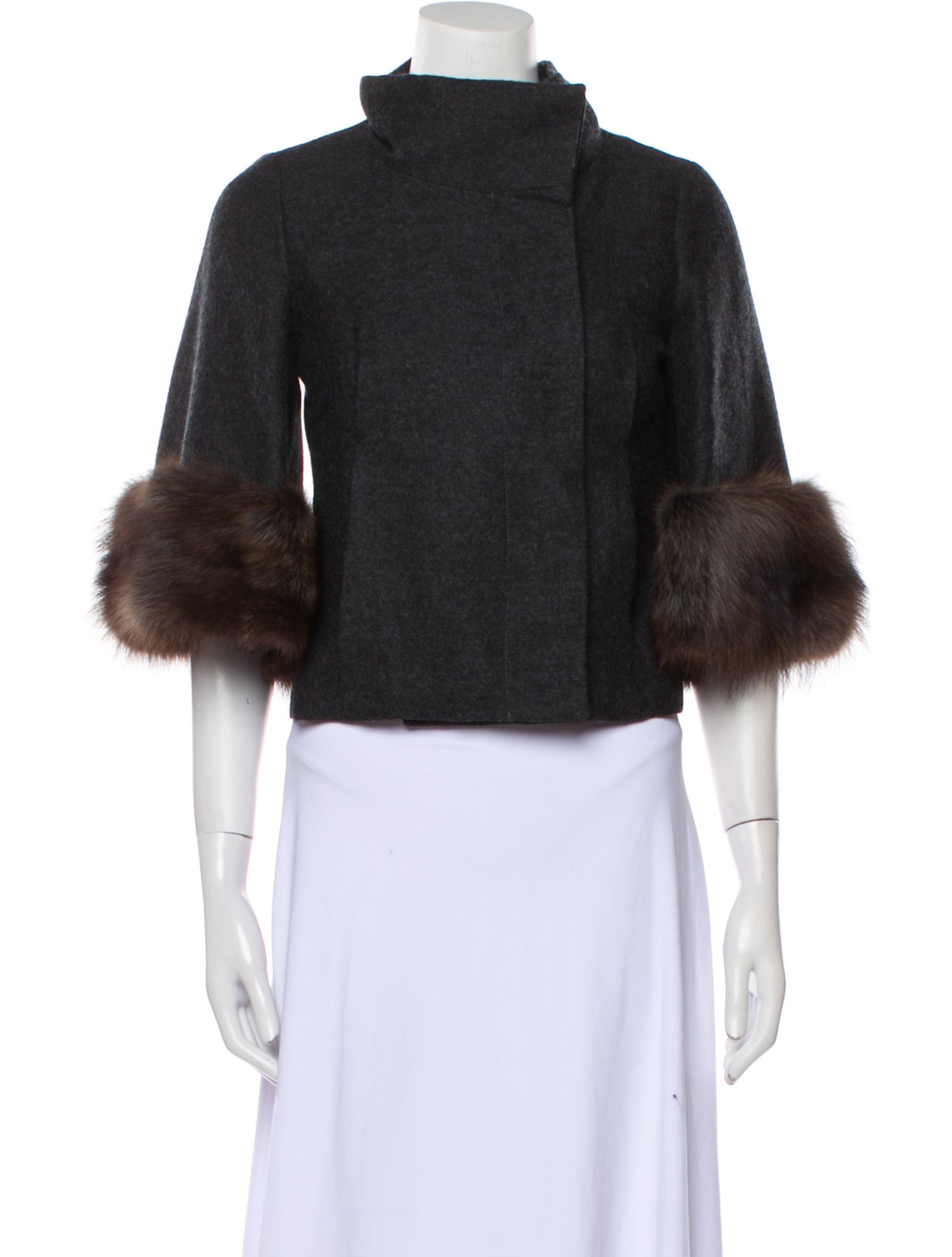 Marni Wool Faux Fur Jacket