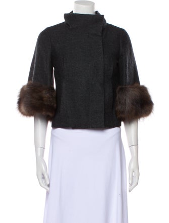 Marni Wool Faux Fur Jacket