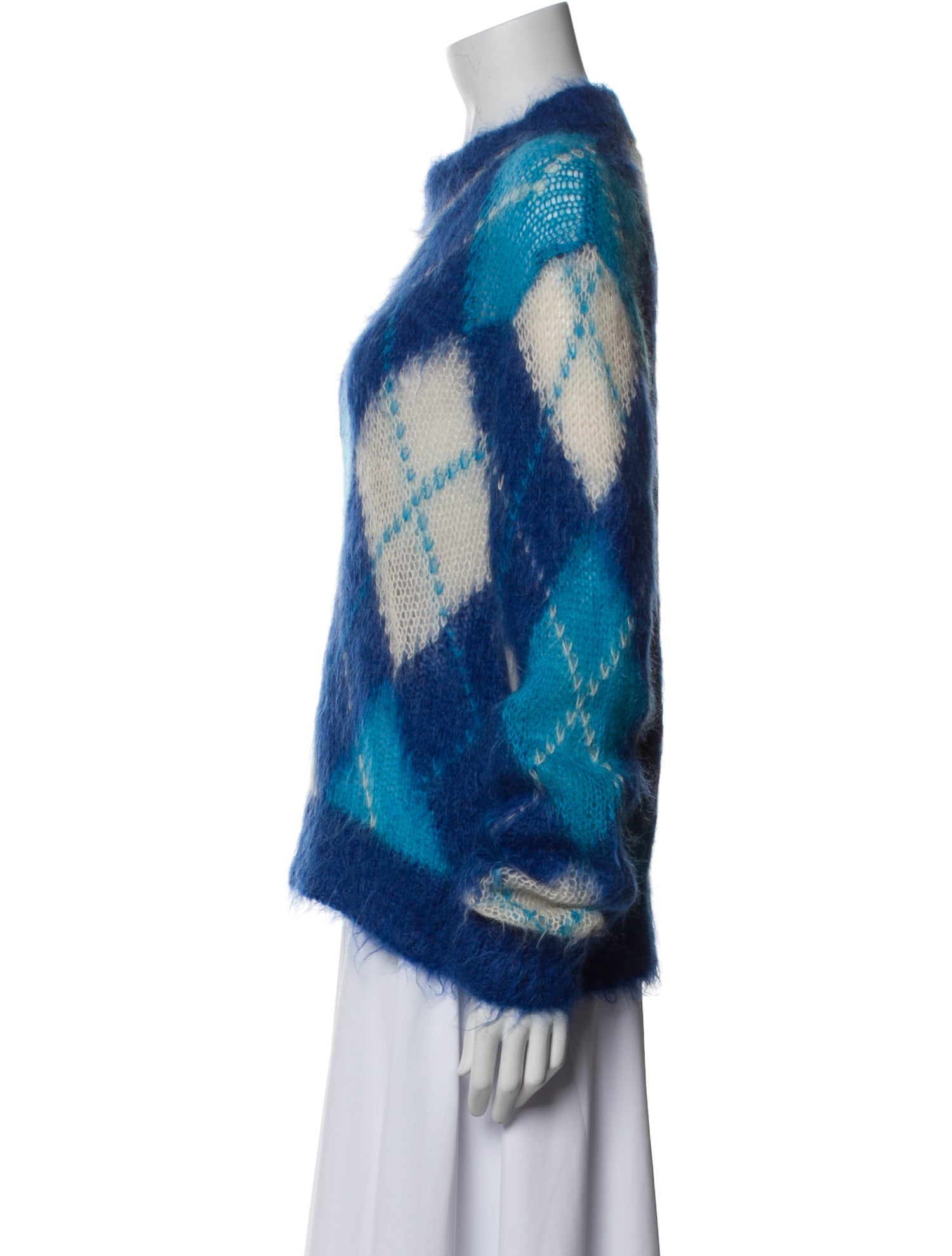 Marni Mohair Plaid Print Sweater w/ Tags