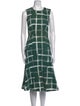 Marni Plaid Print Midi Length Dress