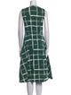 Marni Plaid Print Midi Length Dress