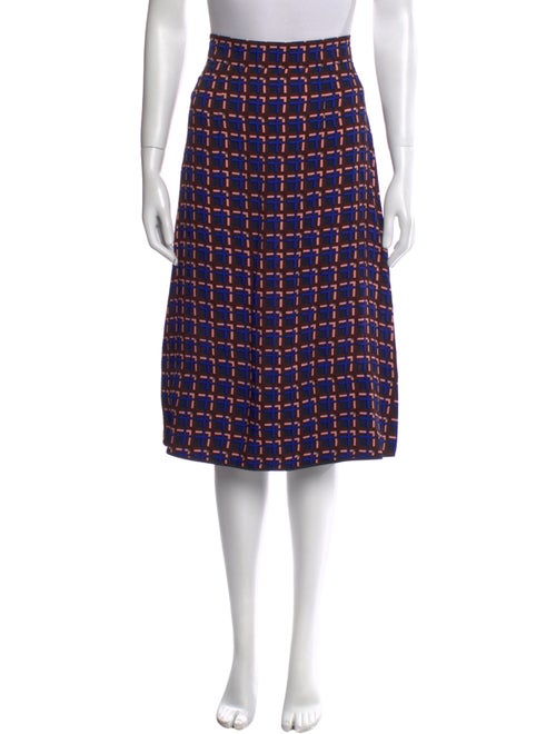 Marni Plaid Print Knee-Length Skirt