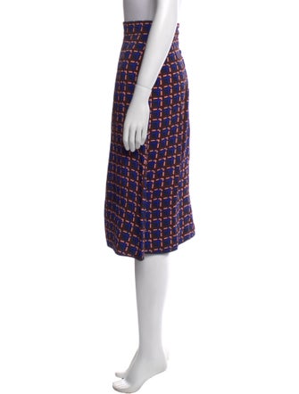 Marni Plaid Print Knee-Length Skirt