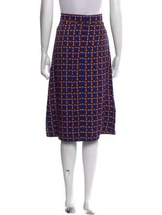 Marni Plaid Print Knee-Length Skirt