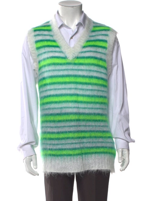 Marni Mohair Striped Polo Sweater