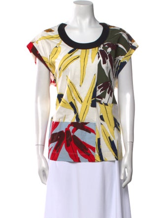 Marni Printed Scoop Neck T-Shirt