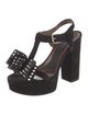 Marni Suede Bow Accents T-Strap Sandals