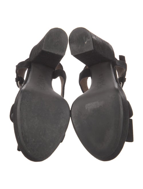 Marni Suede Bow Accents T-Strap Sandals