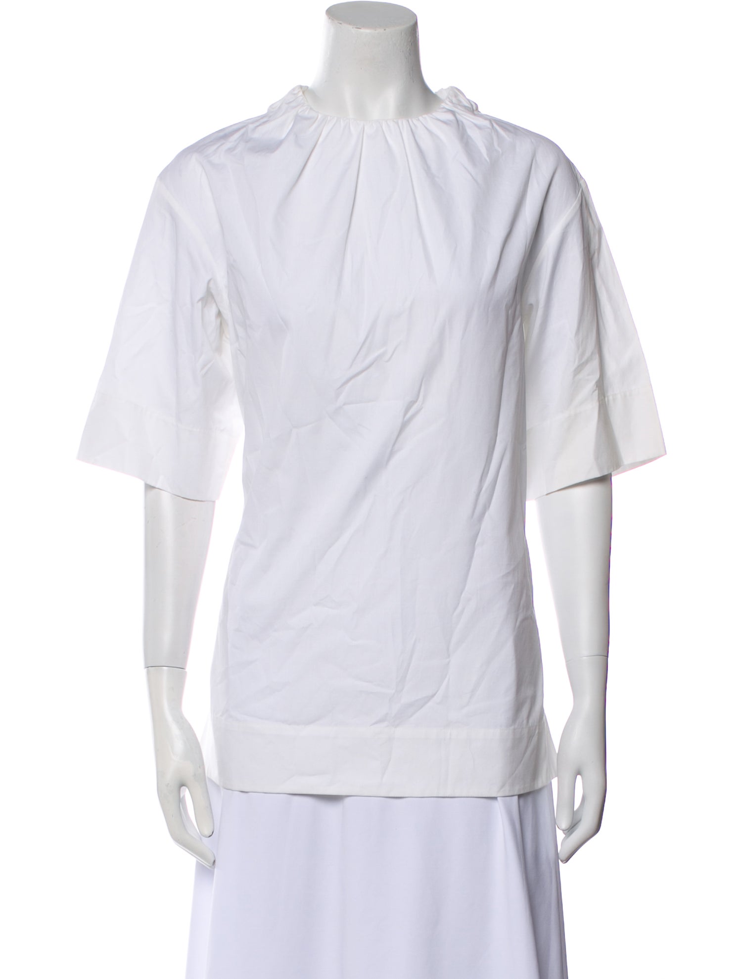Marni Mock Neck Short Sleeve Blouse