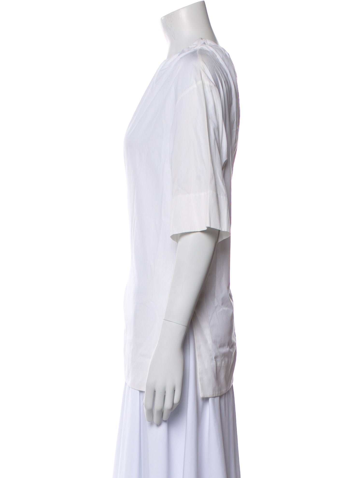 Marni Mock Neck Short Sleeve Blouse