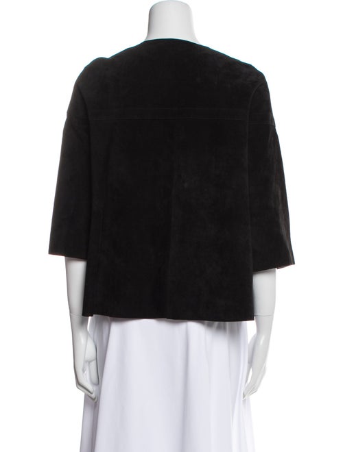 Marni Calf Leather Plaid Print Evening Jacket