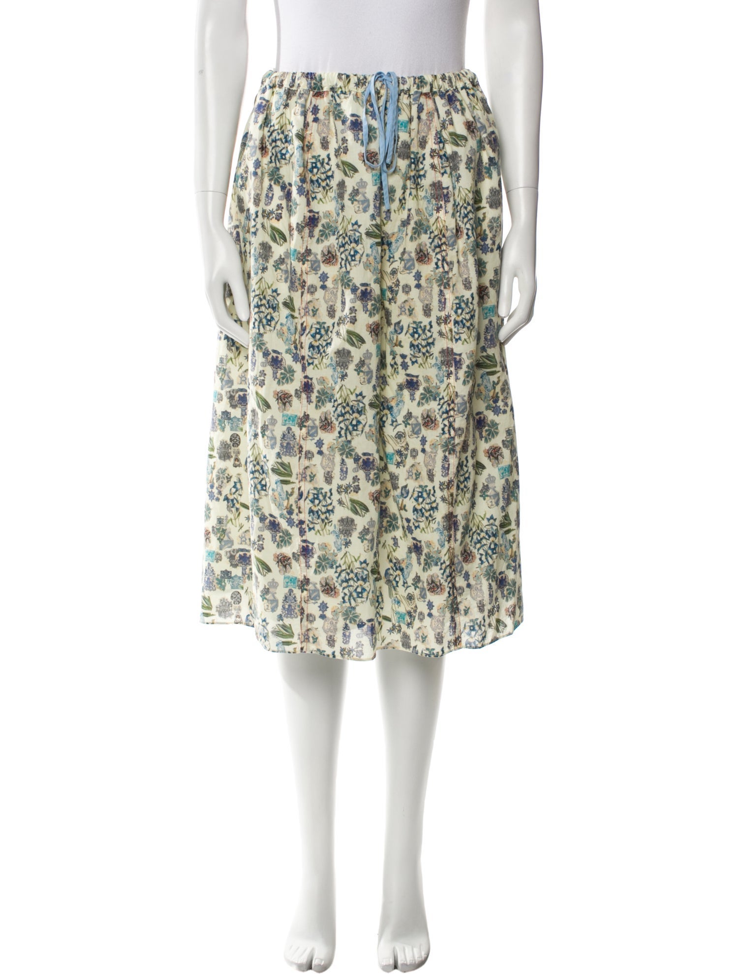 Marni Floral Print Knee-Length Skirt